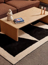 Human Black Cotton Feel Rug