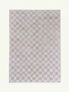 Micro Check Nude Cotton Feel Rug