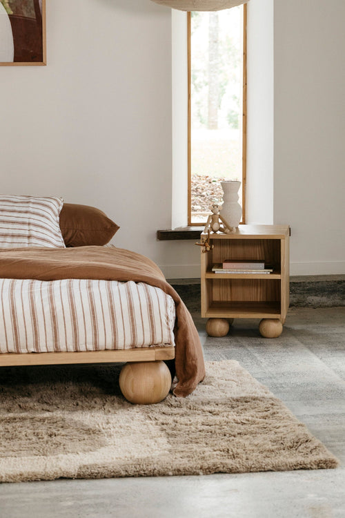 Awa taupe new zealand washable wool rug