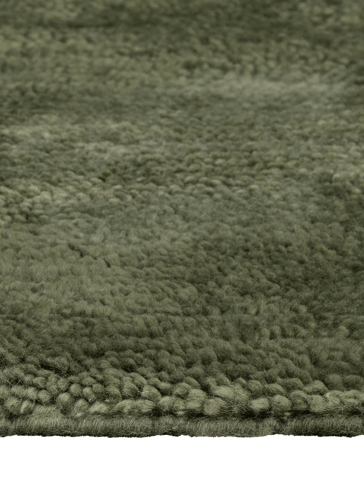 Otago Dark Olive Washable Wool Berber Rug