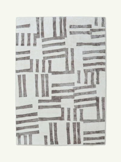 Weave light gray cotton feel rug