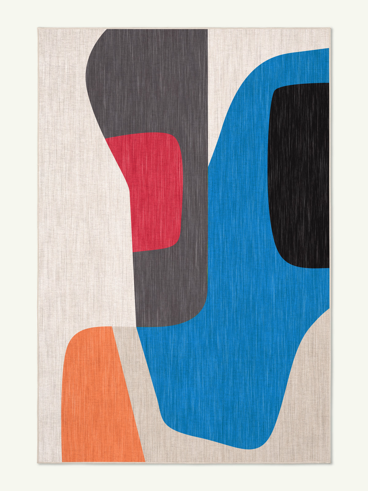 Shape Blue Chenille Rug