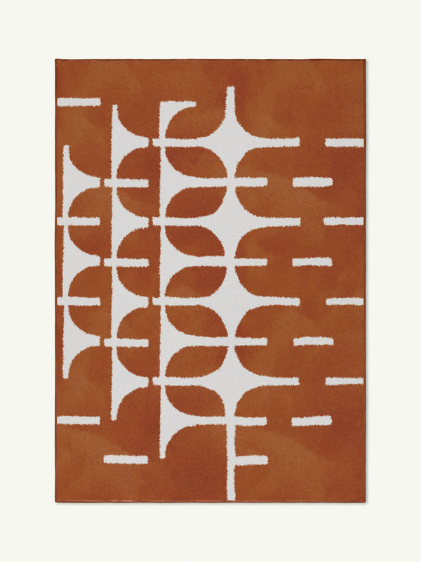 Echo brown cotton feel rug