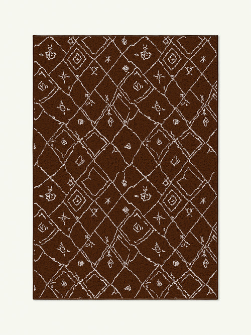 Logic brown cotton feel rug