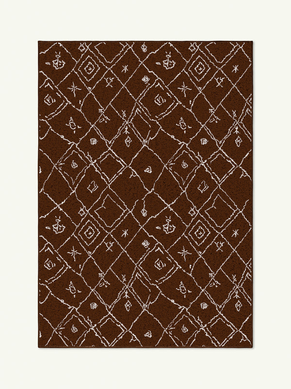 Logic brown cotton feel rug