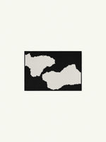 Hello Black Cotton Feel Rug