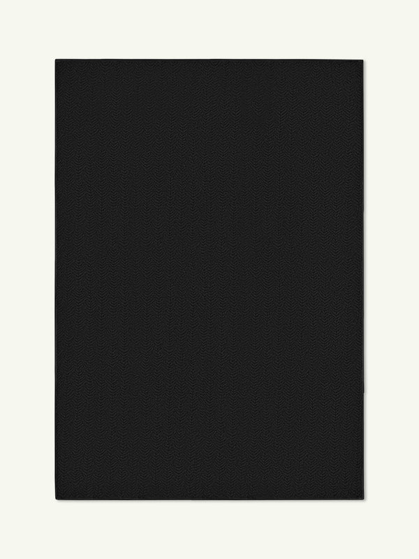 Peace black vegan shearling rug