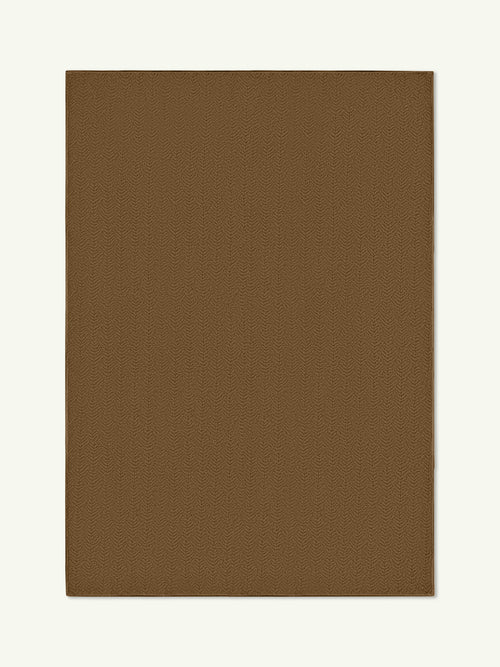 Peace dark tan vegan shearling rug