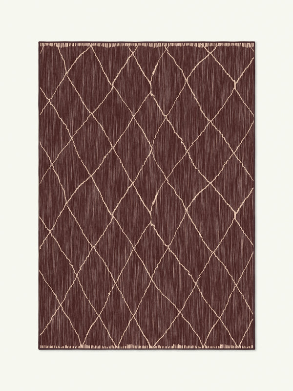 Joy red chenille rug