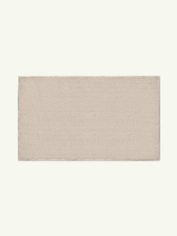 Peace cream vegan shearling accent rug