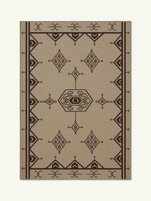 Eye dark brown new jute rug