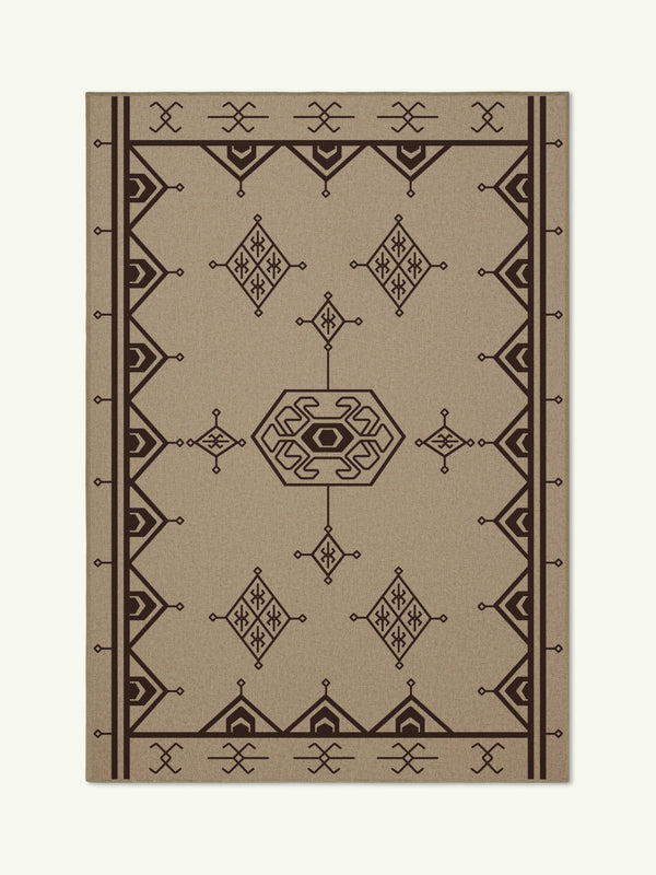 Eye dark brown new jute rug