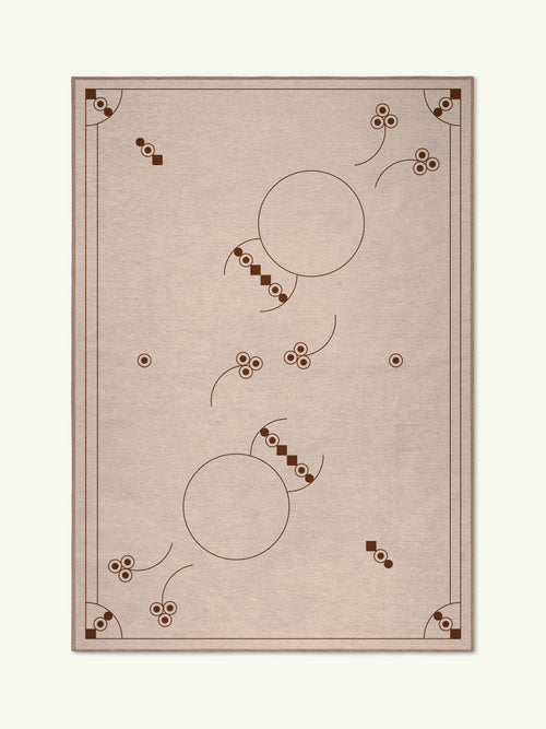 Contour cream chenille rug