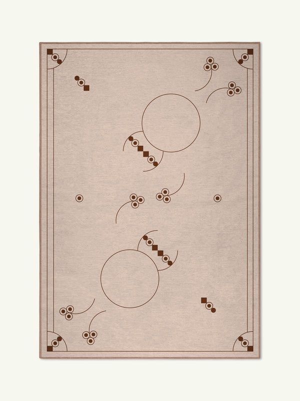 Contour cream chenille rug
