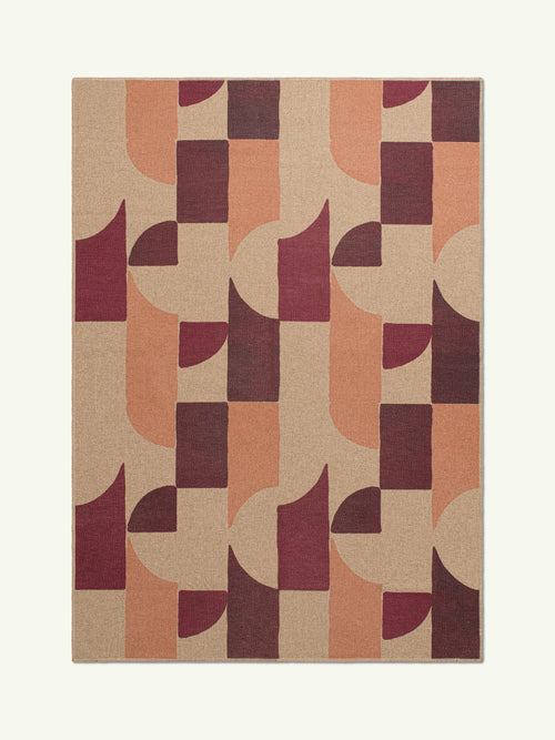 Arch burgundy new jute rug