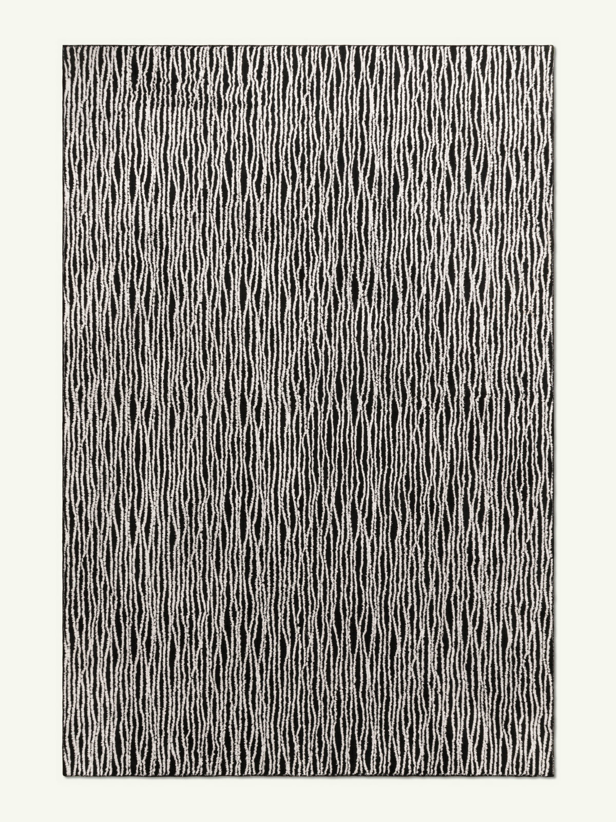 Atlas Black Cotton Feel Rug