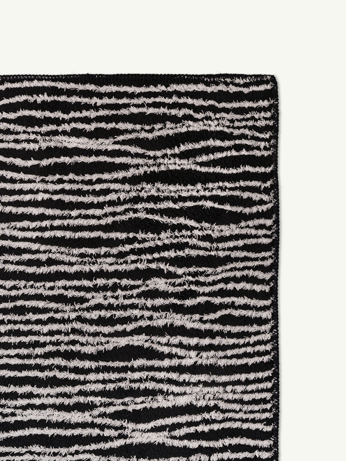 Atlas Black Cotton Feel Rug