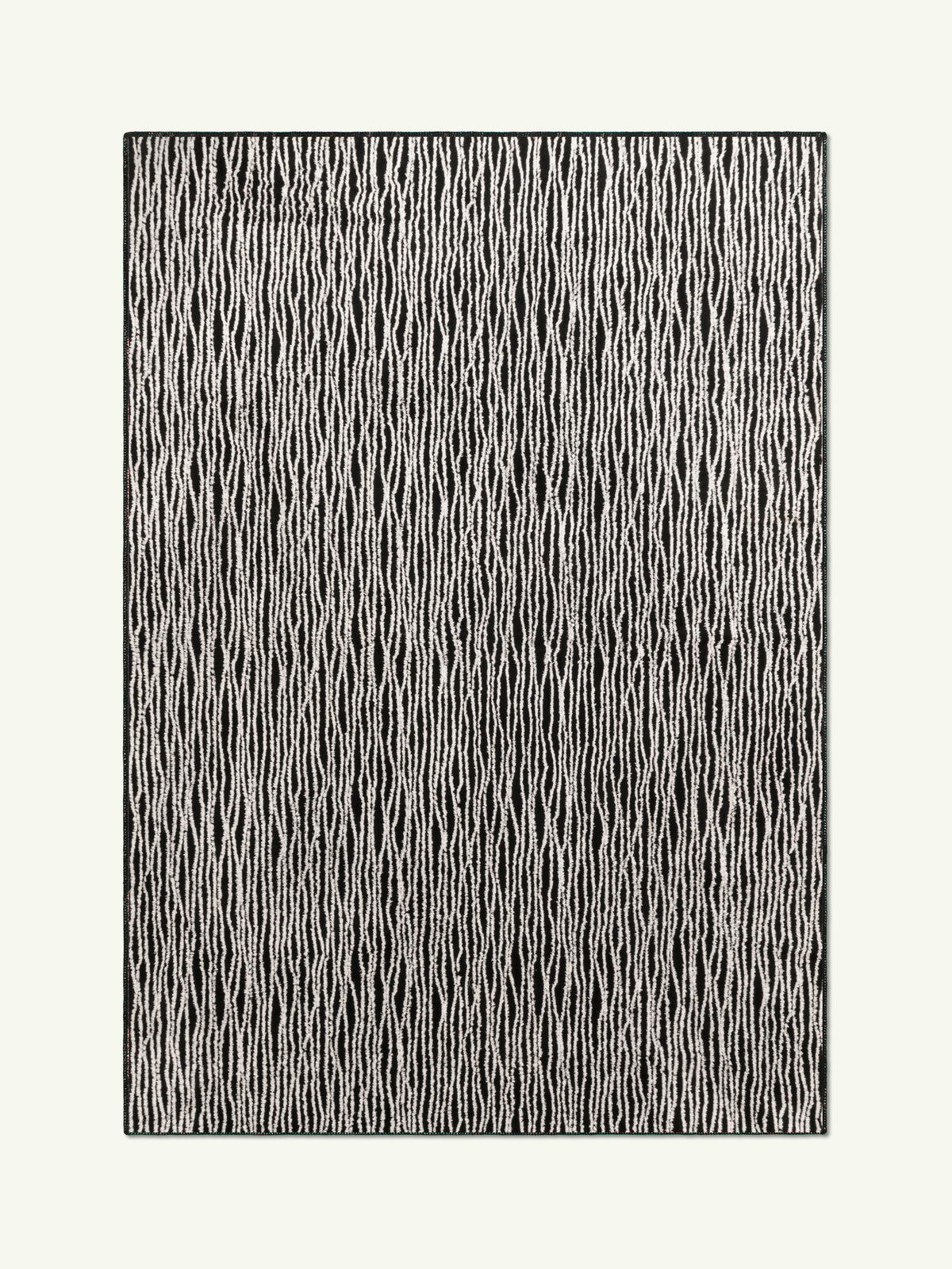 Atlas Black Cotton Feel Rug