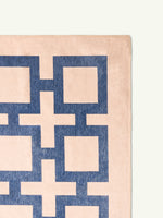 Block Royal Blue Chenille Rug