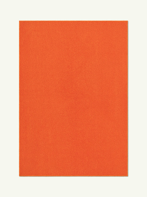 Peace burnt orange vegan shearling rug