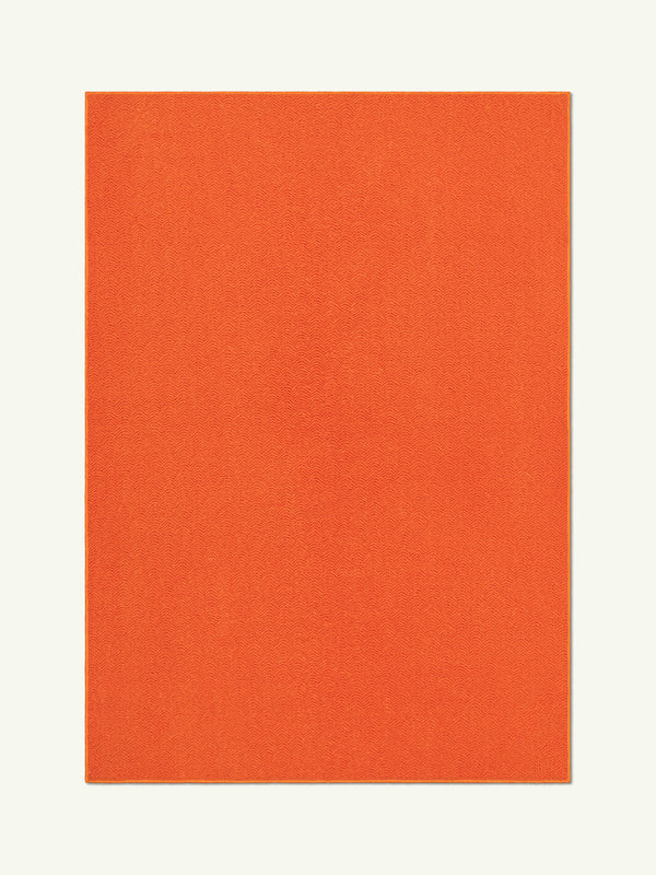 Peace burnt orange vegan shearling rug
