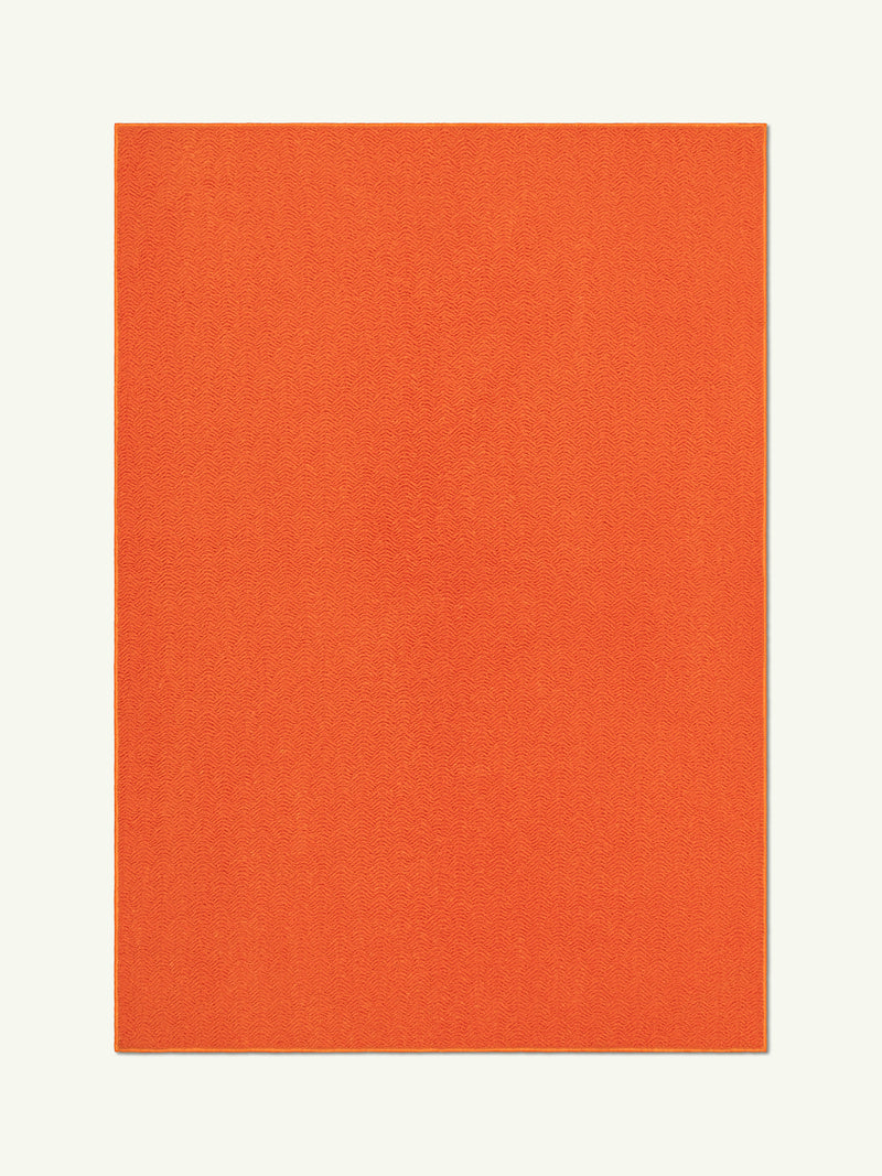 Peace Burnt Orange Vegan Shearling Rug