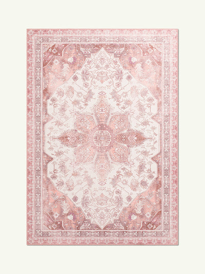 Classic blush chenille rug