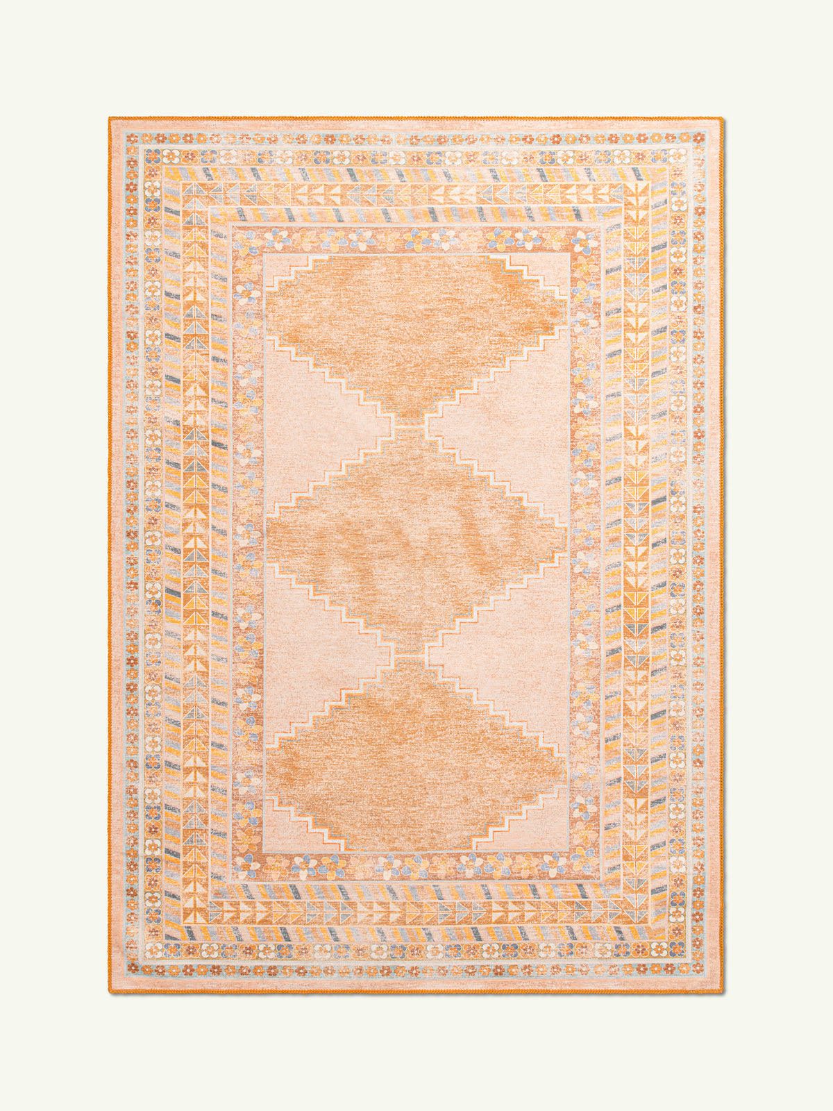 Diamond Mustard Chenille Rug