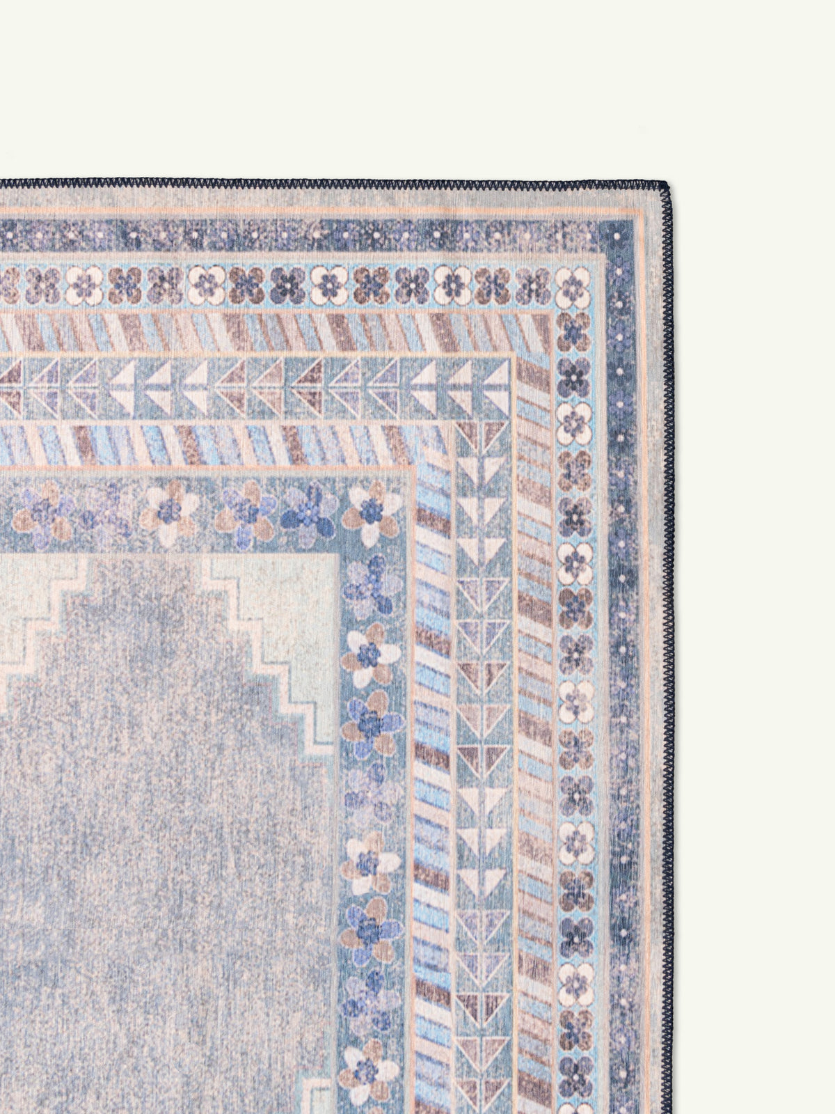 Diamond Pale Blue Chenille Rug