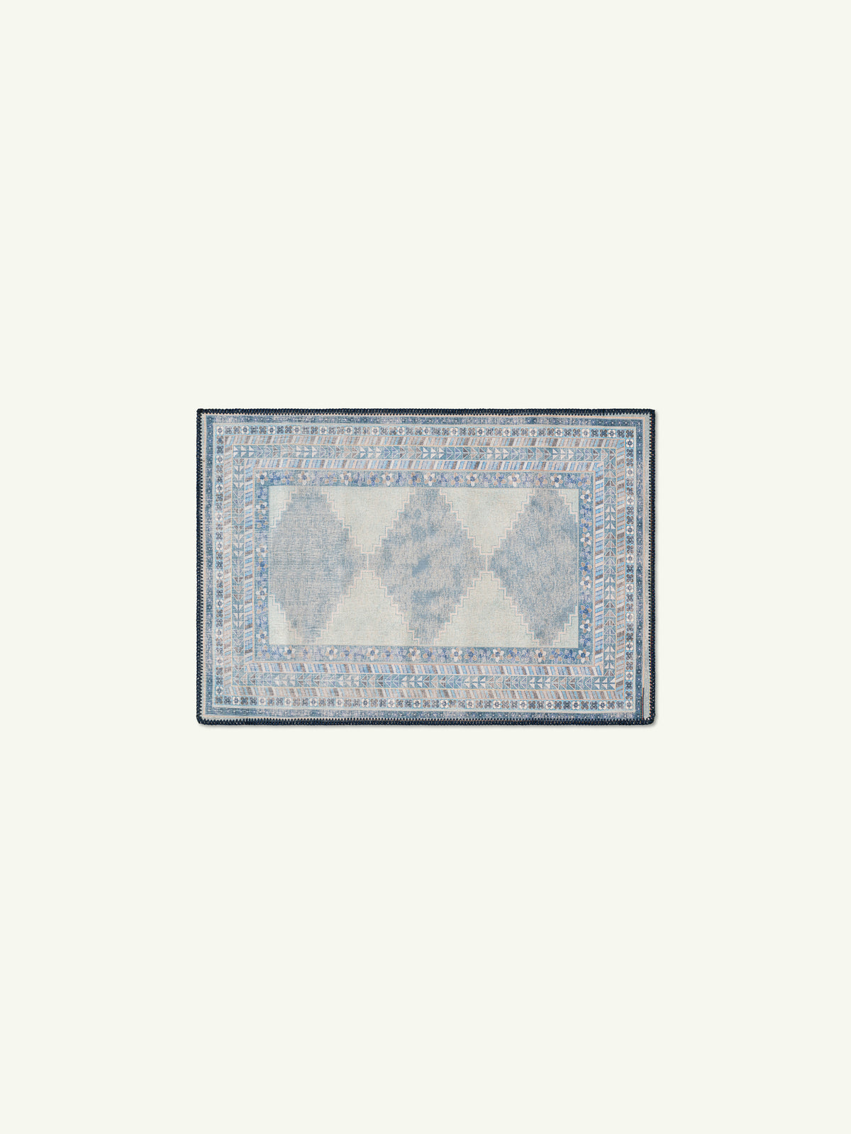 Diamond Pale Blue Chenille Rug