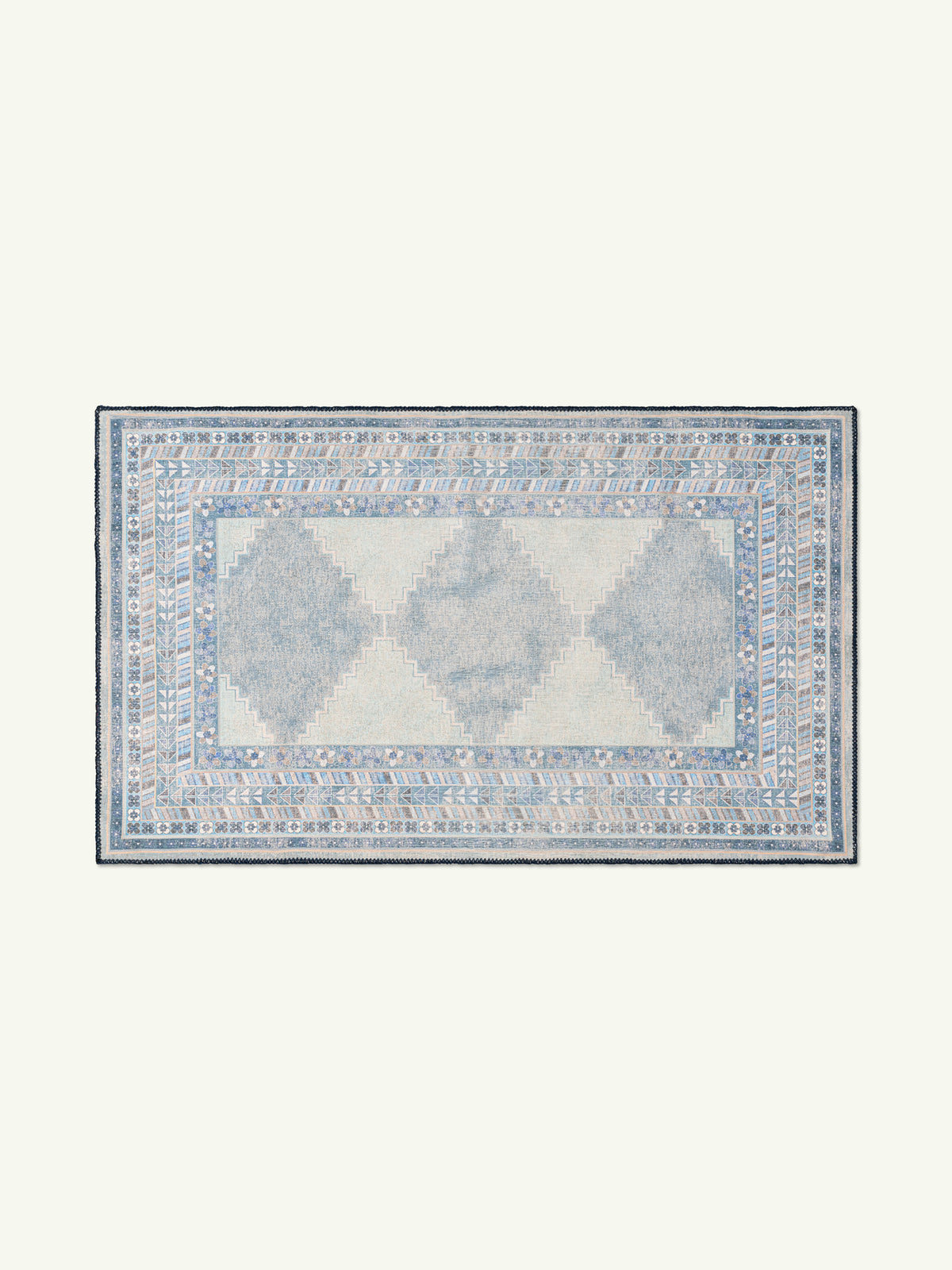 Diamond Pale Blue Chenille Rug