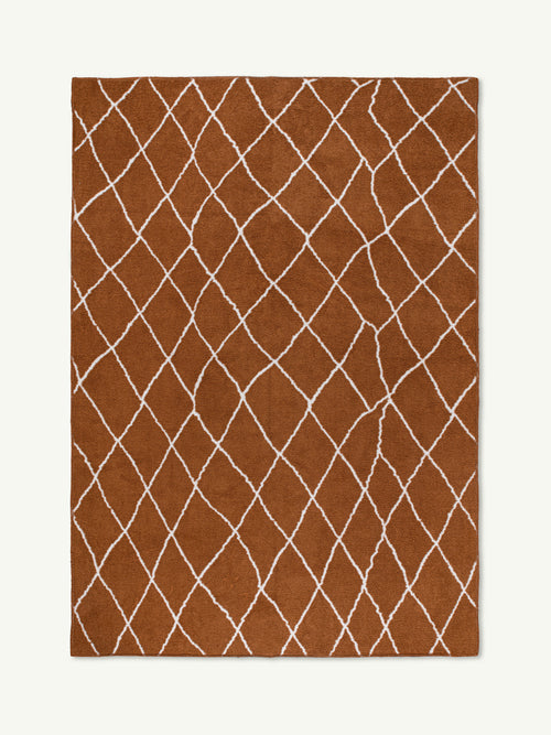 Joy light brown cotton feel rug