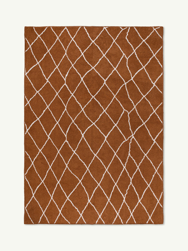 Joy light brown cotton feel rug