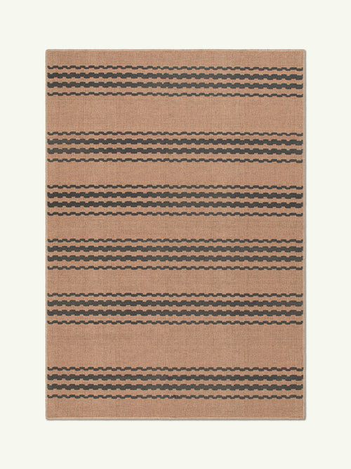 Linen black new jute rug