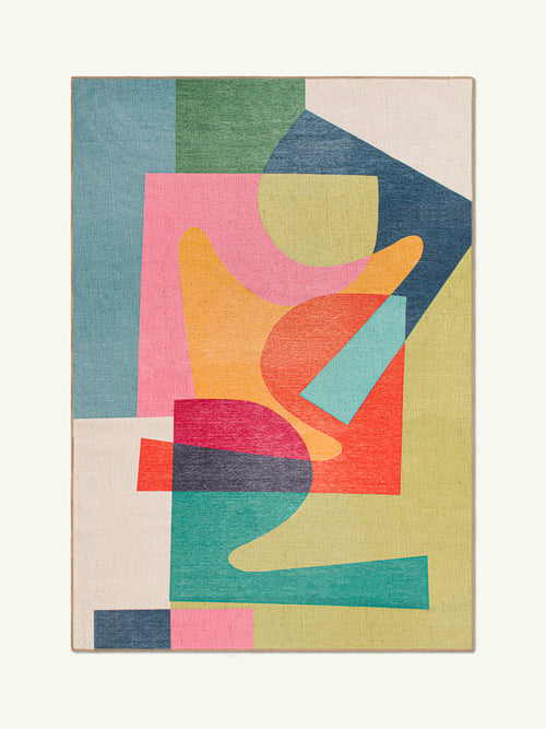 Picnic lime chenille rug