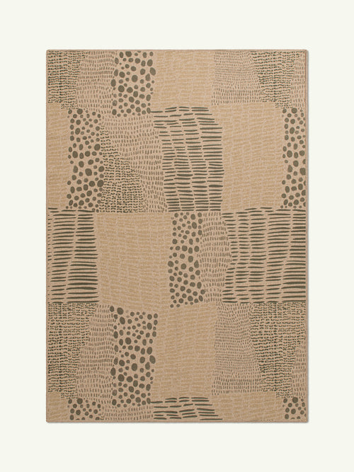 Quilt green new jute rug