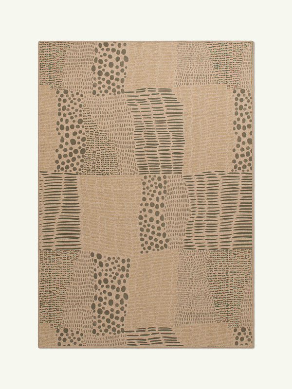 Quilt green new jute rug