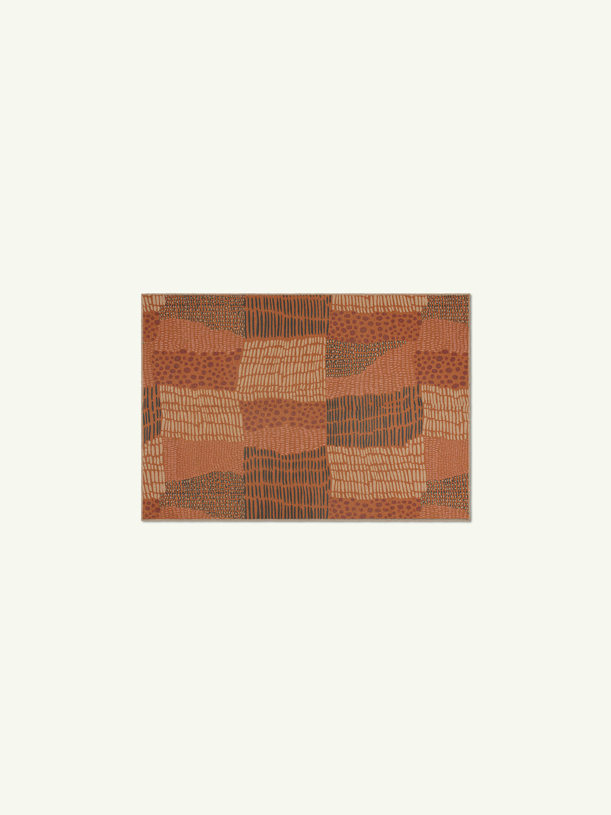 Quilt Orange New Jute Rug