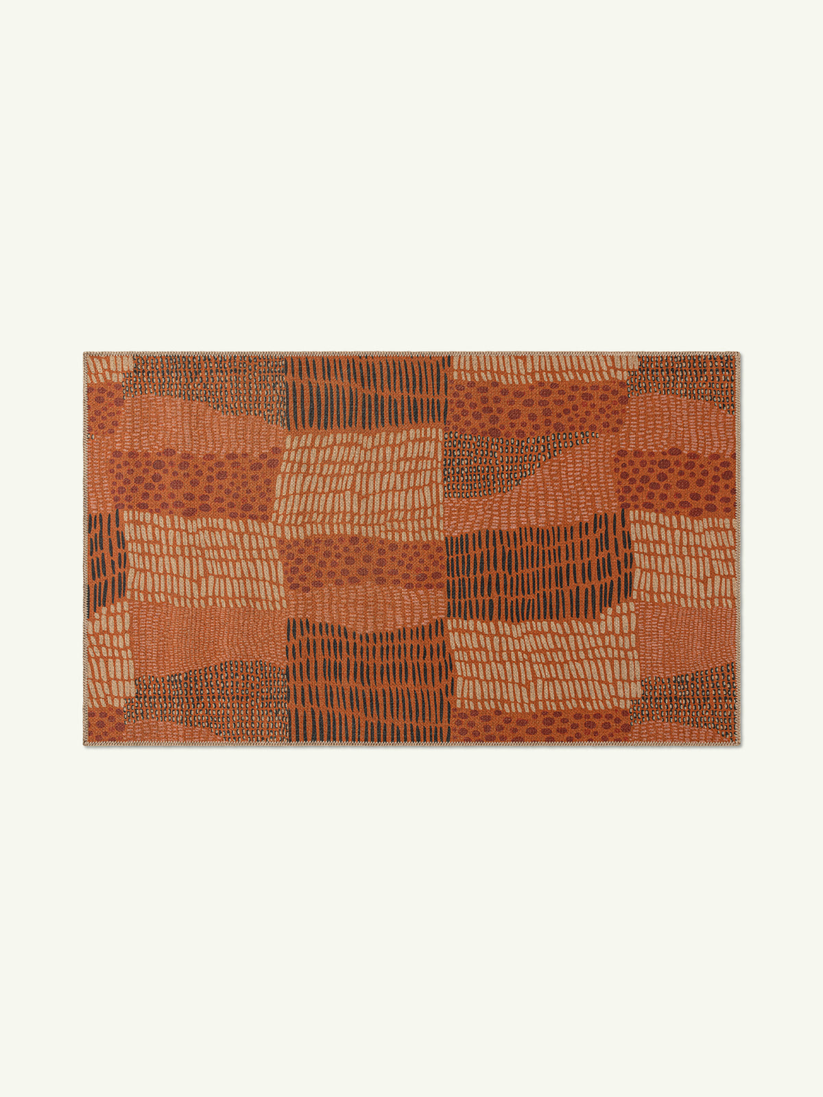 Quilt Orange New Jute Rug