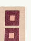Square Red Chenille Rug