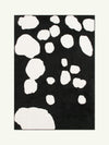 Stones Black Cotton Feel Rug