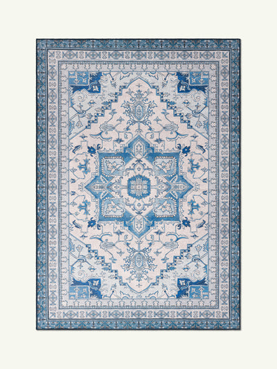 Tradition blue chenille rug