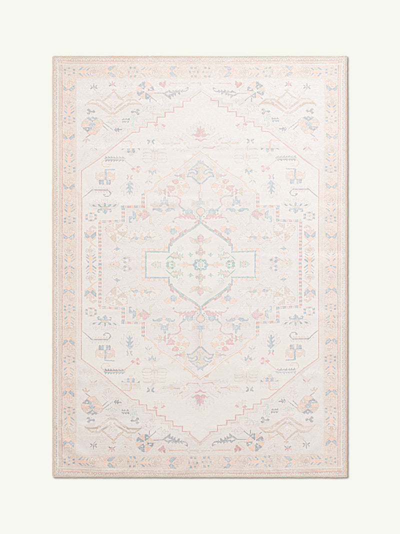 Washed Blue Chenille Rug