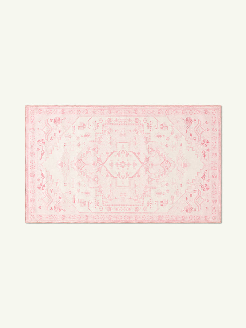 Washed Pink Chenille Rug